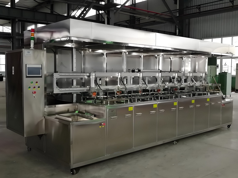 半封闭式光学玻璃自动超声波清洗机